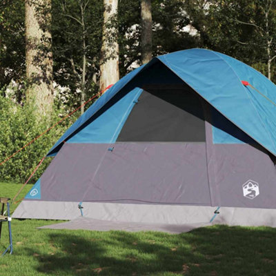 Berkfield Family Tent Dome 6-Person Blue Waterproof