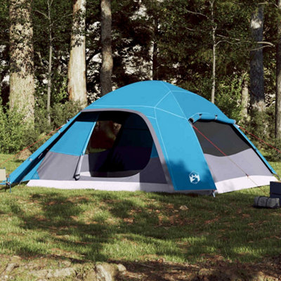 Berkfield Family Tent Dome 6-Person Blue Waterproof