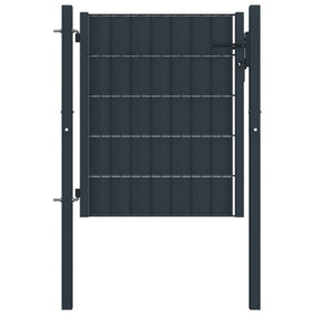 Berkfield Fence Gate PVC and Steel 100x101 cm Anthracite