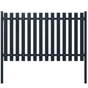 Berkfield Fence Panel Anthracite 174.5x125 cm Powder-coated Steel