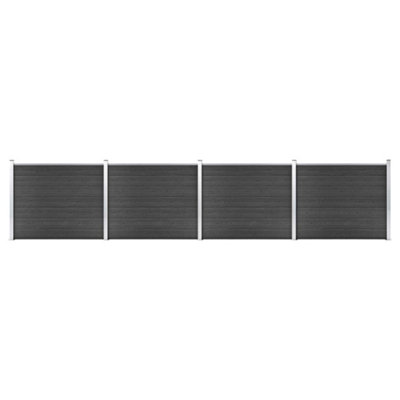 Berkfield Fence Panel Set WPC 699x146 cm Grey