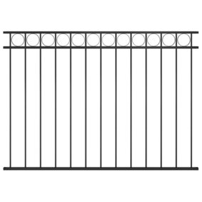 Berkfield Fence Panel Steel 1.7x1.2 m Black