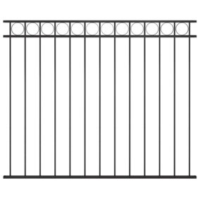 Berkfield Fence Panel Steel 1.7x1.5 m Black