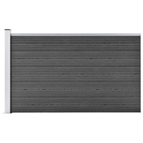Berkfield Fence Panel WPC 175x105 cm Black