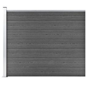 Berkfield Fence Panel WPC 175x146 cm Black
