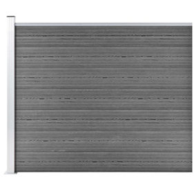 Berkfield Fence Panel WPC 175x146 cm Grey