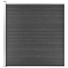 Berkfield Fence Panel WPC 175x186 cm Black