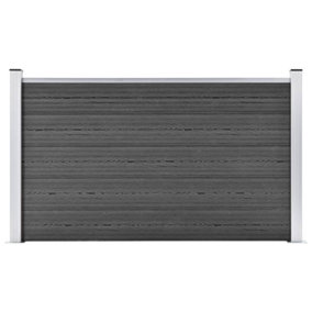 Berkfield Fence Panel WPC 180x105 cm Black