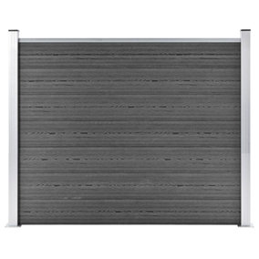 Berkfield Fence Panel WPC 180x146 cm Black