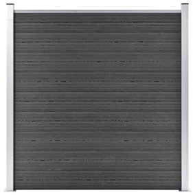 Berkfield Fence Panel WPC 180x186 cm Black