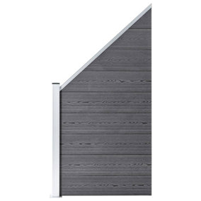 Berkfield Fence Panel WPC 95x(105-180) cm Grey