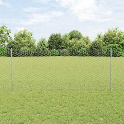 Berkfield Fence Posts 10 pcs U-Channel 100 cm Galvanised Steel