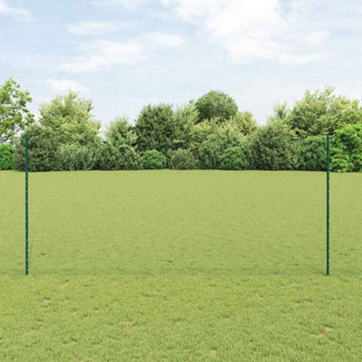 Berkfield Fence Posts 11 pcs U-Channel Green 140 cm Steel