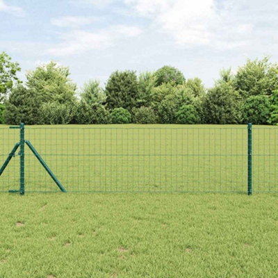 Berkfield Fence Posts 12 pcs Green 50 cm Powder-coated steel