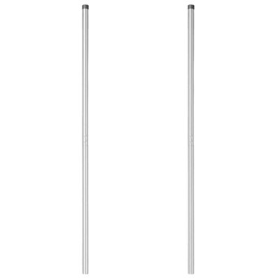 Berkfield Fence Posts 2 pcs Silver 200 cm Powder-coated steel
