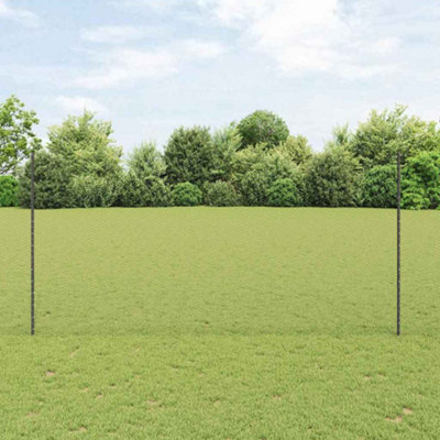 Berkfield Fence Posts 22 pcs U-Channel Grey 160 cm Steel