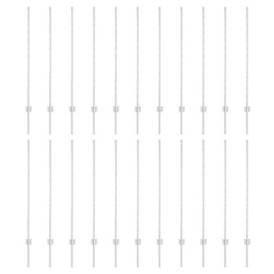Berkfield Fence Posts 44 pcs Silver Galvanised Steel