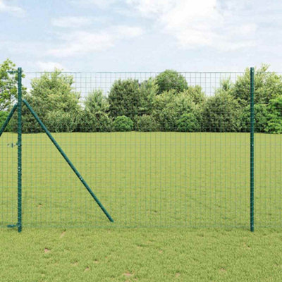 Berkfield Fence Posts Height Adjustable Manual 7 pcs Green