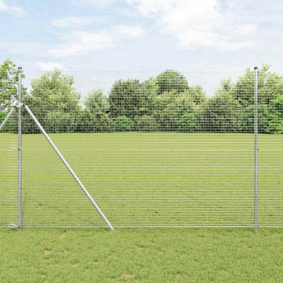 Berkfield Fence with Posts Galvanised steel 10 x 1.5 m