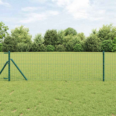 Berkfield Fence with Posts Green 0.6 x 10 m Steel