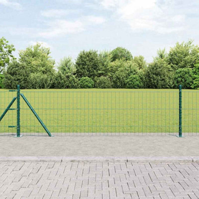 Berkfield Fence with Posts Green 0.6 x 10 m Steel