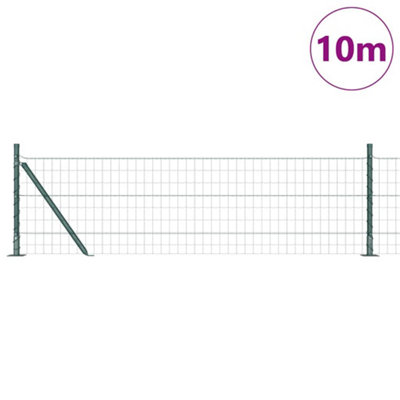 Berkfield Fence with Posts Green 0.6 x 10 m Steel
