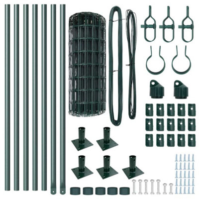 Berkfield Fence with Posts Green 0.6 x 10 m Steel
