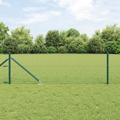 Berkfield Fence with Posts Green 0.6 x 100 m PVC-coated steel