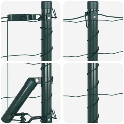 Berkfield Fence with Posts Green 0.6 x 50 m Steel