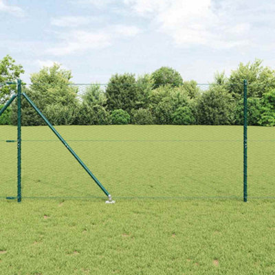 Berkfield Fence with Posts Green 1.4 x 100 m PVC-coated steel