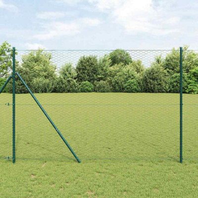 Berkfield Fence with Posts Grey 1.5 x 50 m PVC-coated steel