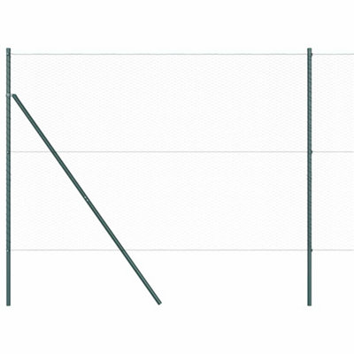 Berkfield Fence with Posts Grey 1.6 x 100 m PVC-coated steel