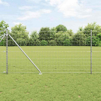 Berkfield Fence with Posts Silver 1.2 x 10 m Steel