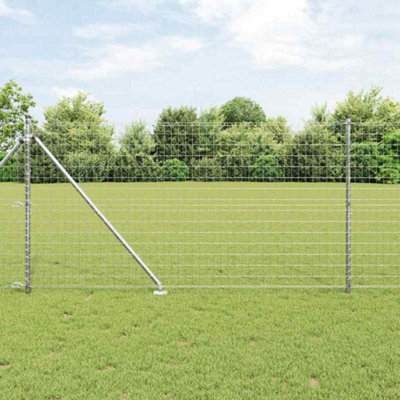 Berkfield Fence with Posts Silver 1.4 x 10 m Steel