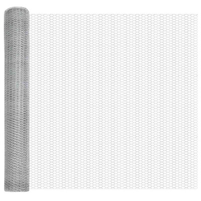 Berkfield Fence with Posts Silver 1.4 x 25 m PVC-coated steel