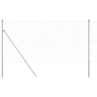 Berkfield Fence with Posts Silver 1.4 x 25 m PVC-coated steel