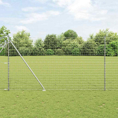 Berkfield Fence with Posts Silver 1.6 x 10 m Steel