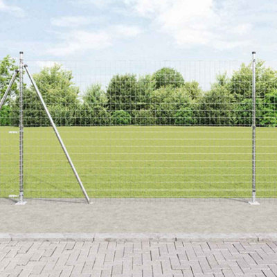 Berkfield Fence with Posts Silver 1.6 x 10 m Steel