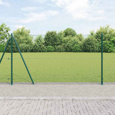 Berkfield Fencing Set Green 25 x 1.2 m Powder-Coated Steel