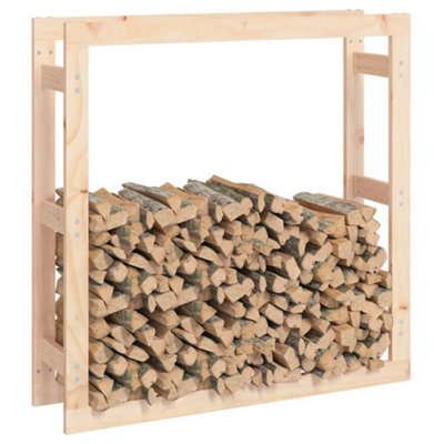Berkfield Firewood Rack 100x25x100 cm Solid Wood Pine