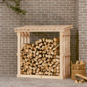Berkfield Firewood Rack 108x64.5x109 cm Solid Wood Pine