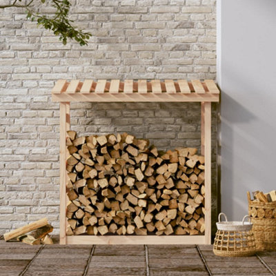 Berkfield Firewood Rack 108x64.5x110 cm Solid Wood Pine
