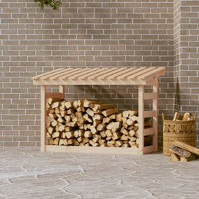 Berkfield Firewood Rack 108x64.5x78 cm Solid Wood Pine