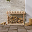 Berkfield Firewood Rack 108x64.5x78 cm Solid Wood Pine