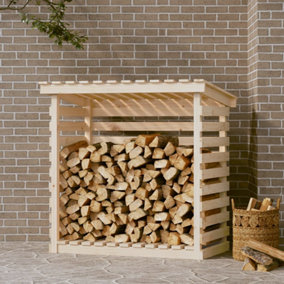 Berkfield Firewood Rack 108x73x108 cm Solid Wood Pine