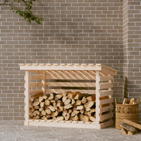 Berkfield Firewood Rack 108x73x79 cm Solid Wood Pine