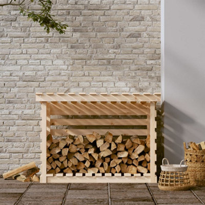 Berkfield Firewood Rack 108x73x79 cm Solid Wood Pine