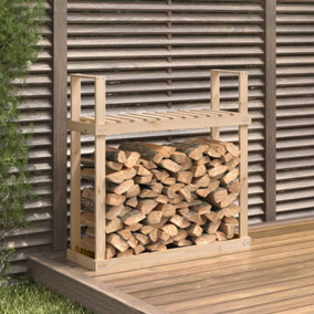 Berkfield Firewood Rack 110x35x108.5 cm Solid Wood Pine