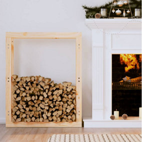 Berkfield Firewood Rack 80x25x100 cm Solid Wood Pine