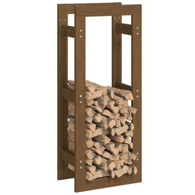 Berkfield Firewood Rack Honey Brown 41x25x100 cm Solid Wood Pine